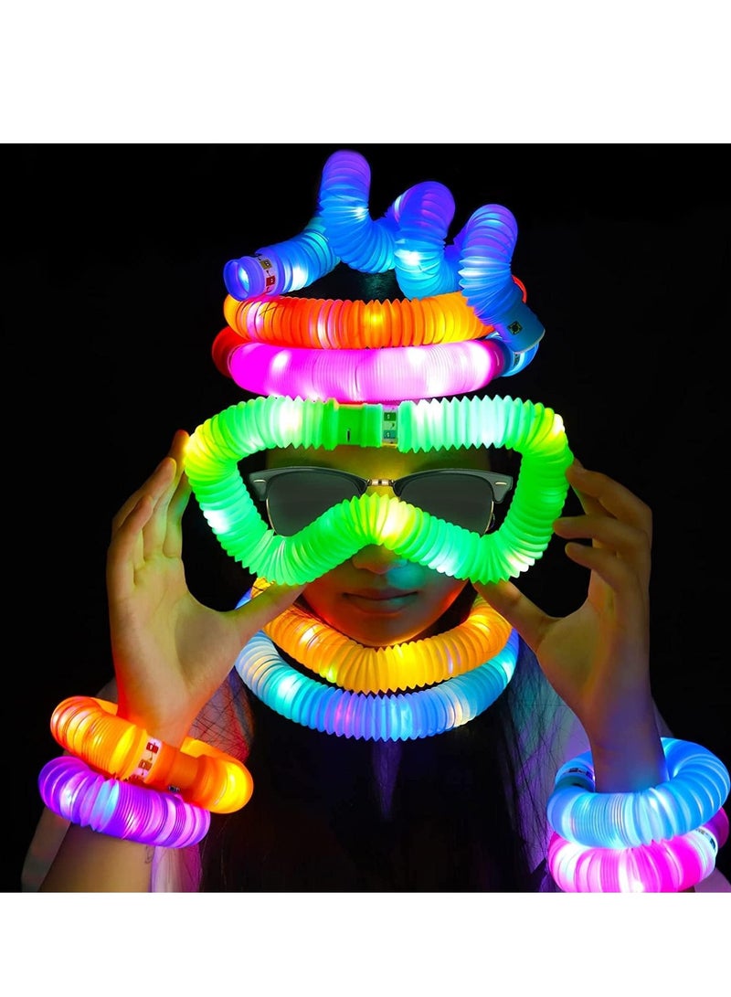 قبو سحري Pop It Glow Sticks Led Tube For Party Favors For Kids Birthday -12Pcs Return Gifts For Kids Birthday Toys For Kids Boys Girls/Glow Sticks Sensory Tubes/Led Glow Stick/Glow in The Dark Pop Goodie Bag - Image 5