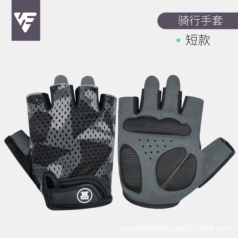 Sports Gloves With Air Cushion Anti Slip Wear Resistant Protection For Fitness Cycling And Outdoor Activities - Image 1