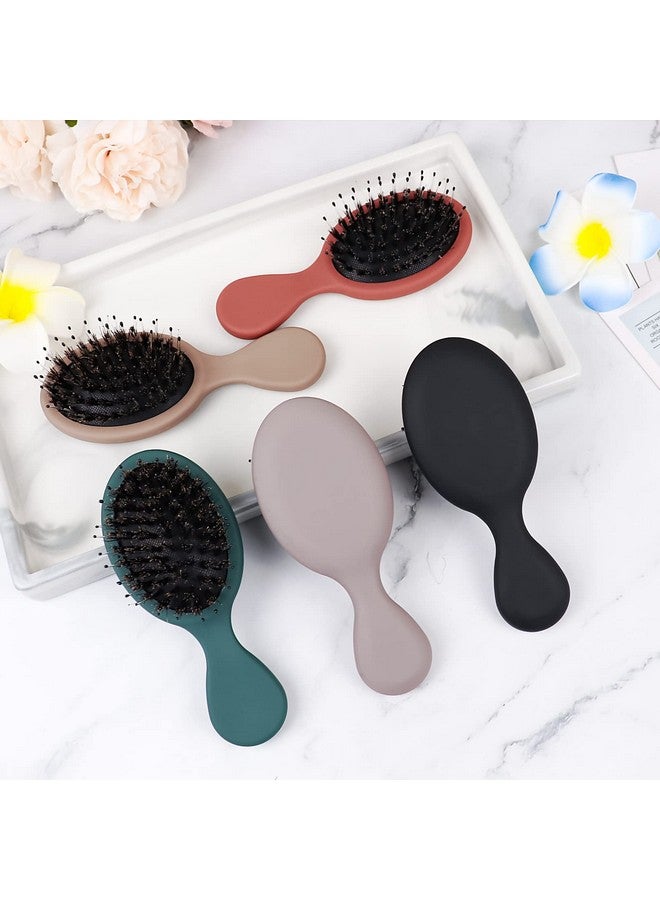 اتش كيو اس ال سوند مجموعة فرشاة من شعيرات الخنزير والنايلون، مغلفة بشكل فردي - تضيف لمعانًا، وتعزز نمو الشعر، وتدليك فروة الرأس، وفك التشابك لجميع أنواع الشعر (وصلات الشعر، والشعر المستعار)، 5 ألوان - Image 2