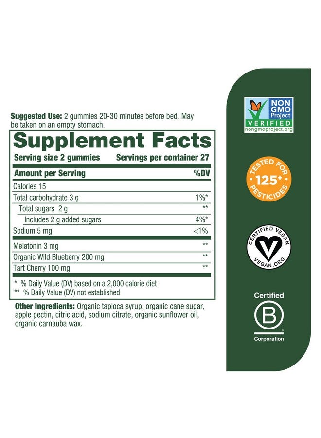 ميغافود MegaFood Melatonin Gummies - ميلاتونين 3 ملغ لكل وجبة للمساعدة على الاسترخاء والنوم - حلوى جيلاتينية للنوم للبالغين - بنكهة التوت، خالية من الكائنات المعدلة وراثيًا، نباتية معتمدة - 54 حلوى جيلاتينية (27 وجبة) - Image 2
