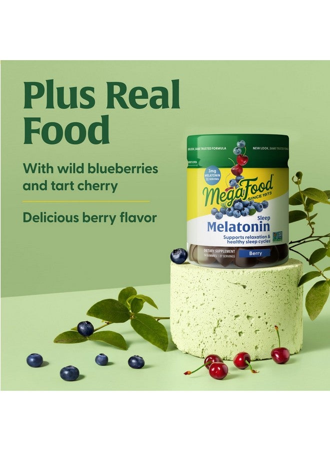 ميغافود MegaFood Melatonin Gummies - ميلاتونين 3 ملغ لكل وجبة للمساعدة على الاسترخاء والنوم - حلوى جيلاتينية للنوم للبالغين - بنكهة التوت، خالية من الكائنات المعدلة وراثيًا، نباتية معتمدة - 54 حلوى جيلاتينية (27 وجبة) - Image 5