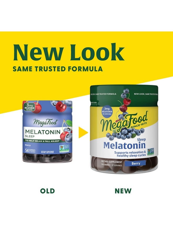 ميغافود MegaFood Melatonin Gummies - ميلاتونين 3 ملغ لكل وجبة للمساعدة على الاسترخاء والنوم - حلوى جيلاتينية للنوم للبالغين - بنكهة التوت، خالية من الكائنات المعدلة وراثيًا، نباتية معتمدة - 54 حلوى جيلاتينية (27 وجبة) - Image 3