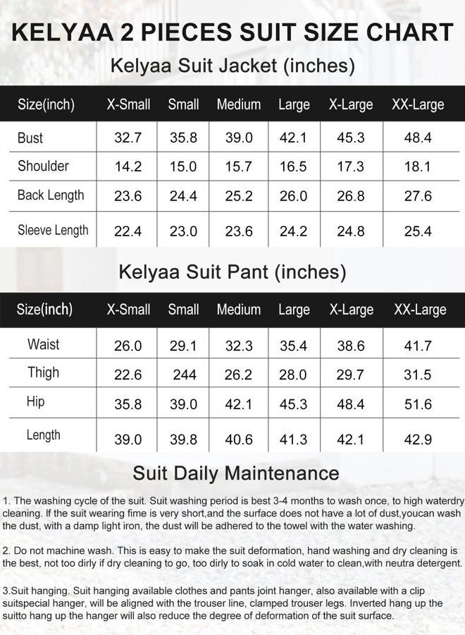 Kelyaa Women's 2 Piece Suit Notched Lapel One Button Slim Fit Business Office Work Tuxedo Blazer Pants Set, Pink, S - Image 2