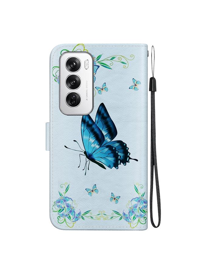 S-TOP Case For OPPO Reno12 5G Global Crystal Texture Colored Drawing Leather Phone Case - Image 3