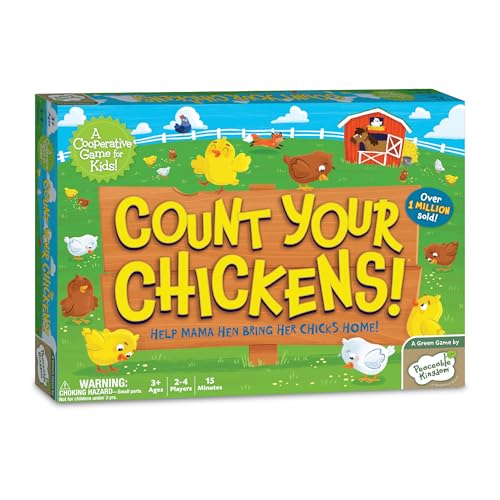 Peaceable Kingdom Count Your Chickens Award Winning Cooperative Counting Game for Kids - Image 1