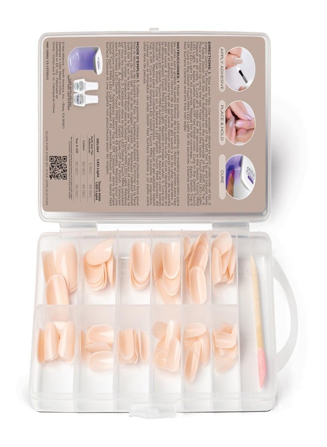 Gelish Nude Soft Gel™ Tips Press on Nails Extension - Light Nude Short Round, 120 Count - Image 3