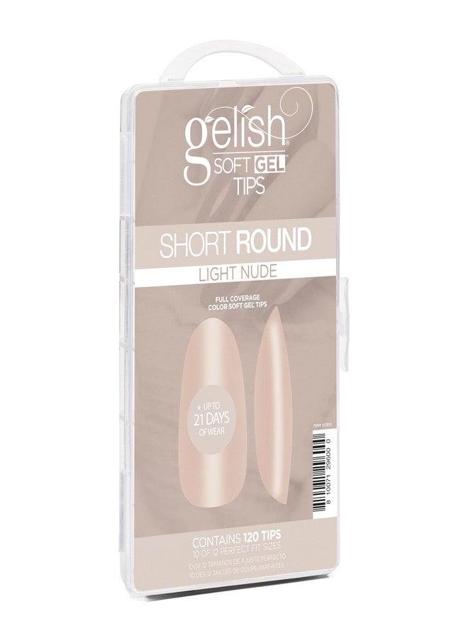 Gelish Nude Soft Gel™ Tips Press on Nails Extension - Light Nude Short Round, 120 Count - Image 2