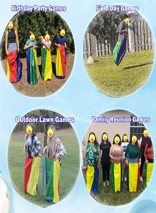CWLAKON 6 Pack Potato Sack Race Bags for Kids Adults, Outdoor Field Day Family Reunion Birthday Party Games, Summer Outside Yard Backyard Lawn Carnival Camping Picnic Graduation 4th of July Gatherings - Image 4