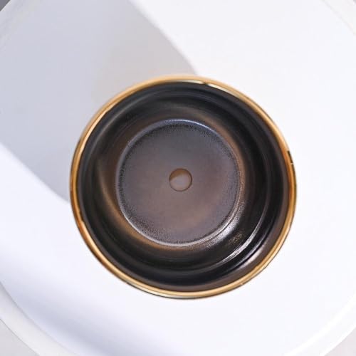 UGAOO Aurelius Round Ceramic Pot |Indoor Ceramic Planter for Home, Office, Garden, Balcony - Gray (5 Inch) - Image 5
