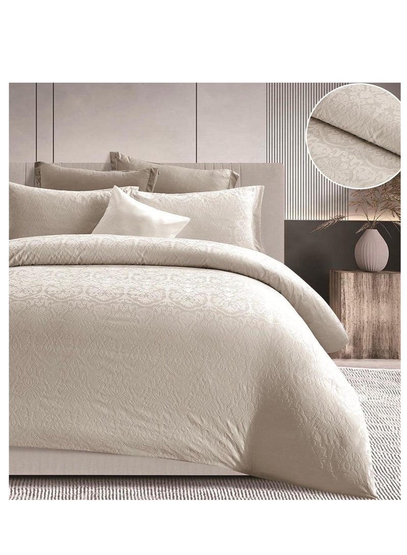 BAIG 6-Piece Velvet Quilted Comforter Set – European Style Jacquard Bedspread with Bed Sheet & Pillowcases – Soft, Warm, Elegant Bedding Set – King Size