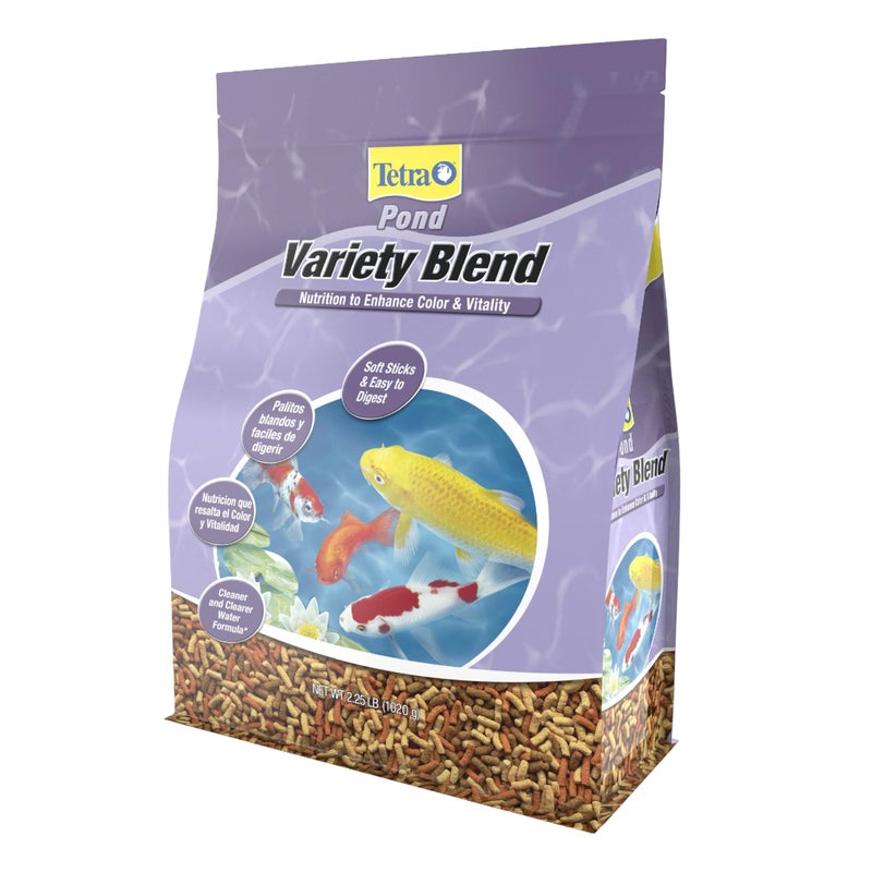TetraPond Variety Blend, Pond Fish Food, for Goldfish and Koi Yellow 2.25 Pound (Pack of 1) - Image 1