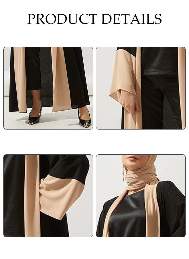 DUNISO - Women's Chiffon Abaya Muslim Prayer Clothes Islamic Maxi Kaftan Elegant Loose Cardigan Islamic Kaftan - Image 1