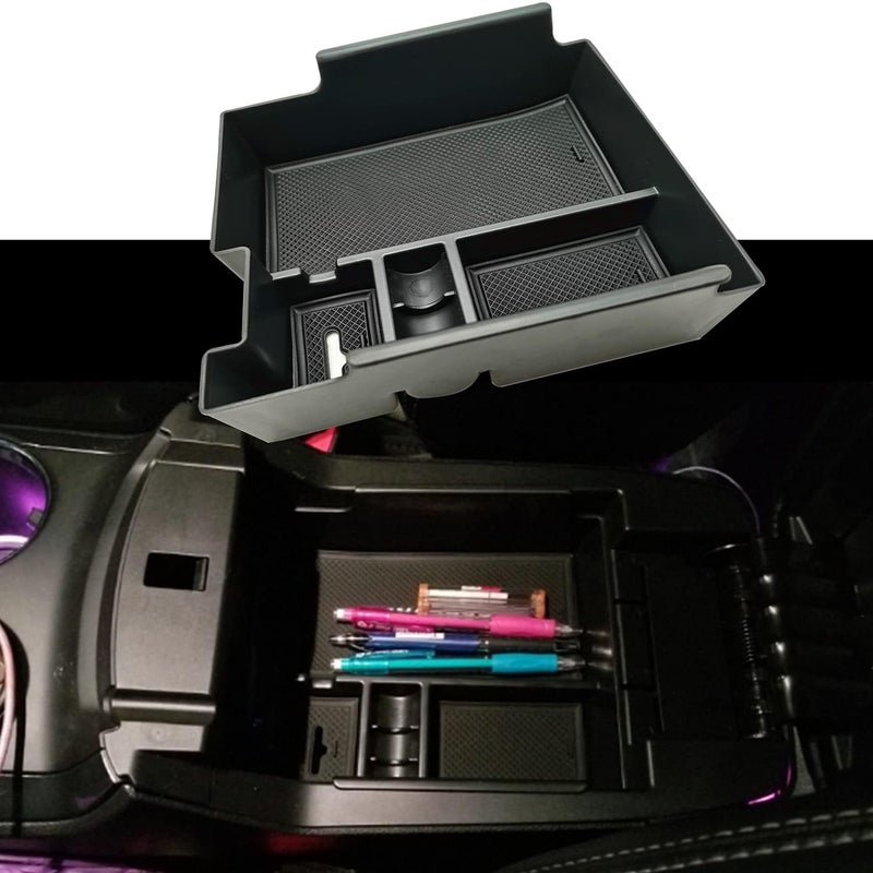 EVTIME Baagialdic Center Console Organizer Interior Storage Box Fits Ford Explorer 2019 2018 2017 2016 2015 2014 2013 2012 Accessories Armrest Secondary Storage Tray