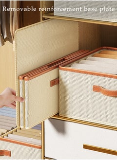 DUNISO 2 Pieces Foldable and Washable Closet Storage Organizer with Carrying Handles Toy Organizer Box Cube Storage Bin for Clothes Leggings Stockings Socks Underwear  - Image 5