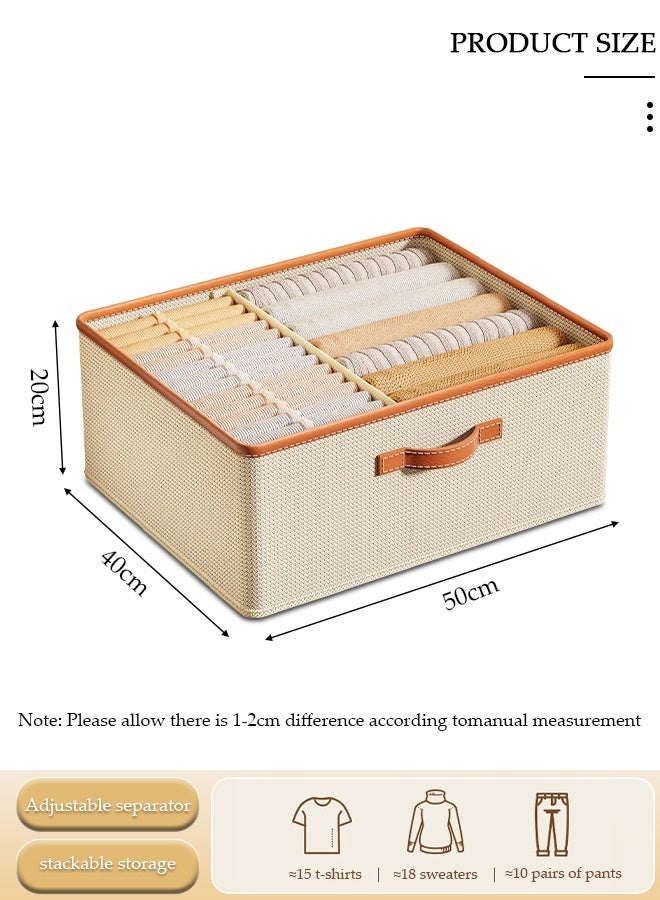 DUNISO 2 Pieces Foldable and Washable Closet Storage Organizer with Carrying Handles Toy Organizer Box Cube Storage Bin for Clothes Leggings Stockings Socks Underwear - Image 3