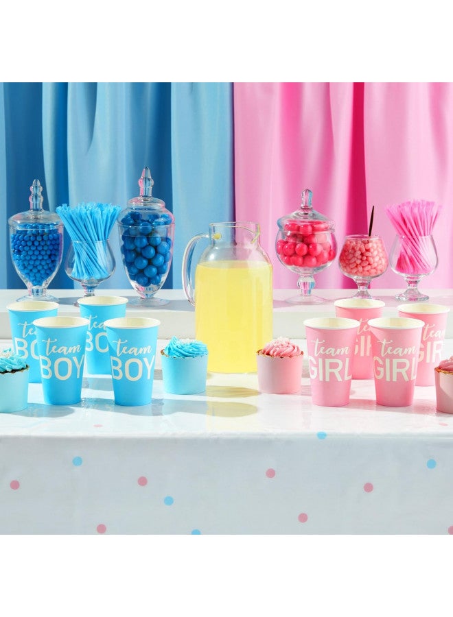 BLUE PANDA Paper Party Cups, Gender Reveal Party Supplies (12 oz, Pink and Blue, 50-Pack) - Image 2