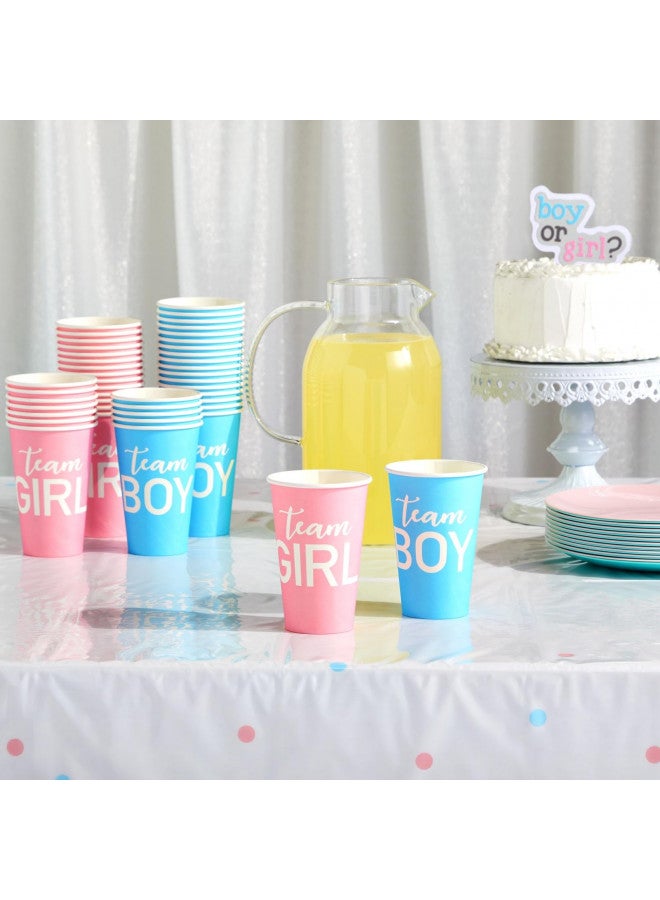 BLUE PANDA Paper Party Cups, Gender Reveal Party Supplies (12 oz, Pink and Blue, 50-Pack) - Image 3