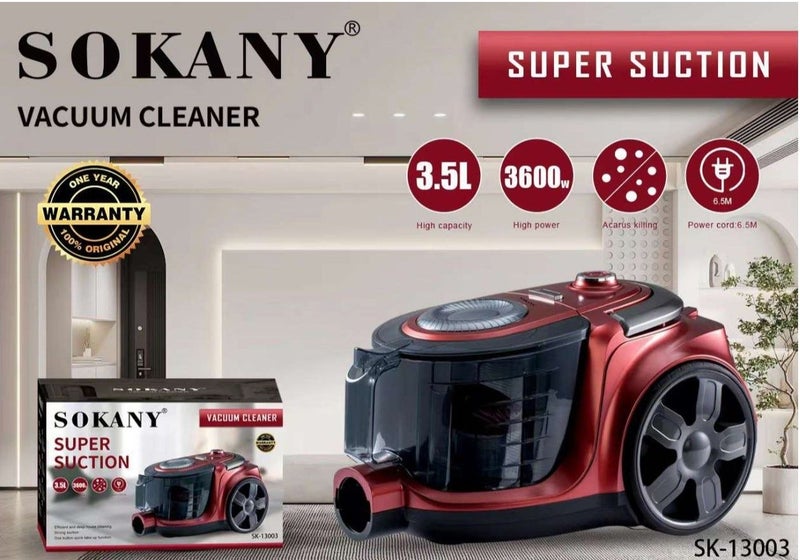 سوكاني مكنسه كهربائيه سوكاني 3.5لتر 3600وات SK-13003 - Image 3