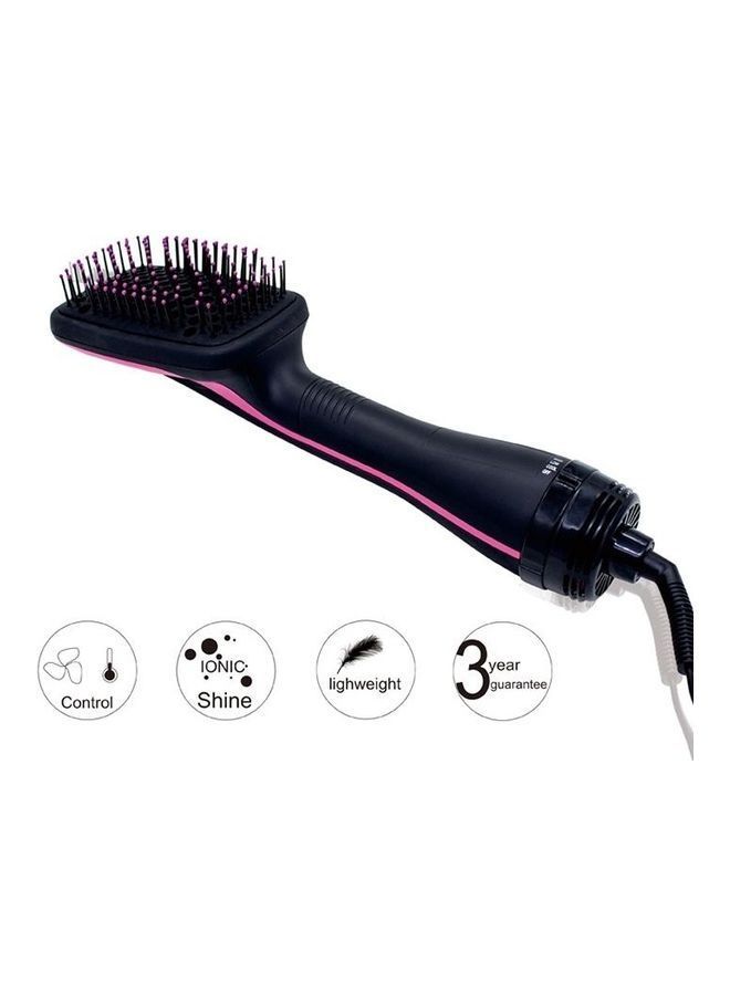 NIBEMINENT Professional Multi Function Electric Blow Brush Hot Air Curls Comb Salon Hair Styler Rose Red - Image 3