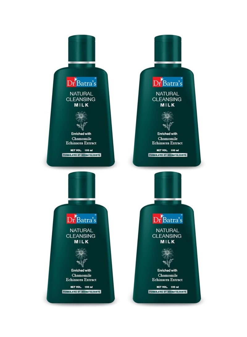 Dr Batra's Natural Cleansing Milk - 100 ml (Pack Of 4 For Men And Women) - Image 1