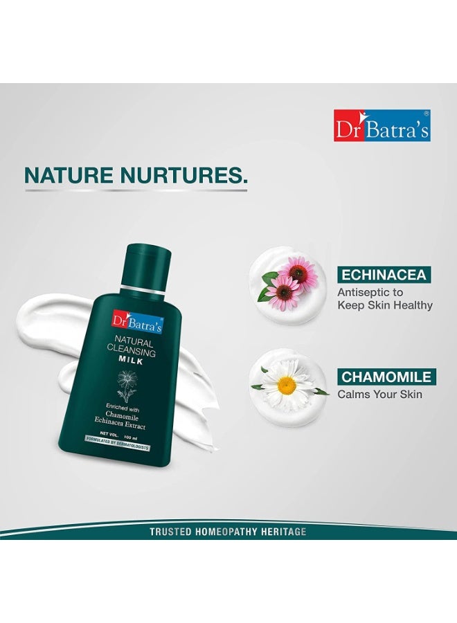 Dr Batra's Natural Cleansing Milk - 100 ml (Pack Of 4 For Men And Women) - Image 3