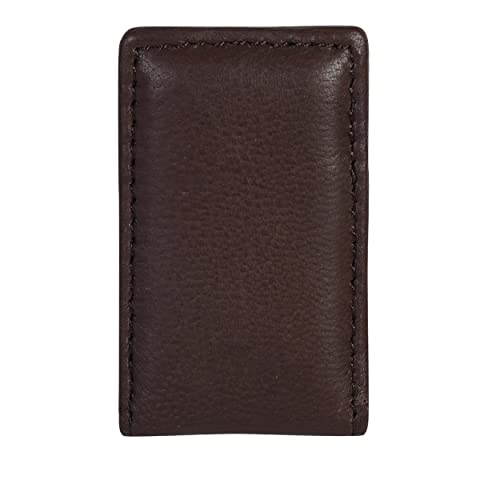 LB LEATHERBOSS Leatherboss Genuine Leather Slim Magnetic Minimalist Bifold Money Clip Cash Holder Wallet, Brown - Image 1