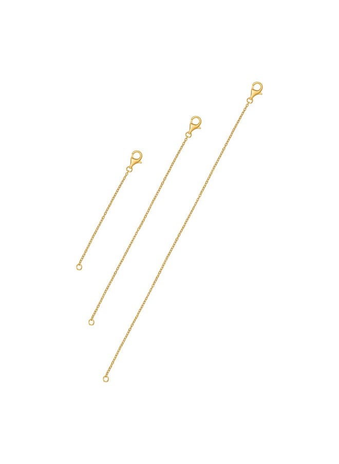 S.Leaf - 925 Sterling Silver Necklace Extender Silver Necklace Extenders For Women Bracelet Extender Necklace Extender Chain Set For Women 2", 4", 6" Inches Hypoallergenic Silver - Image 1