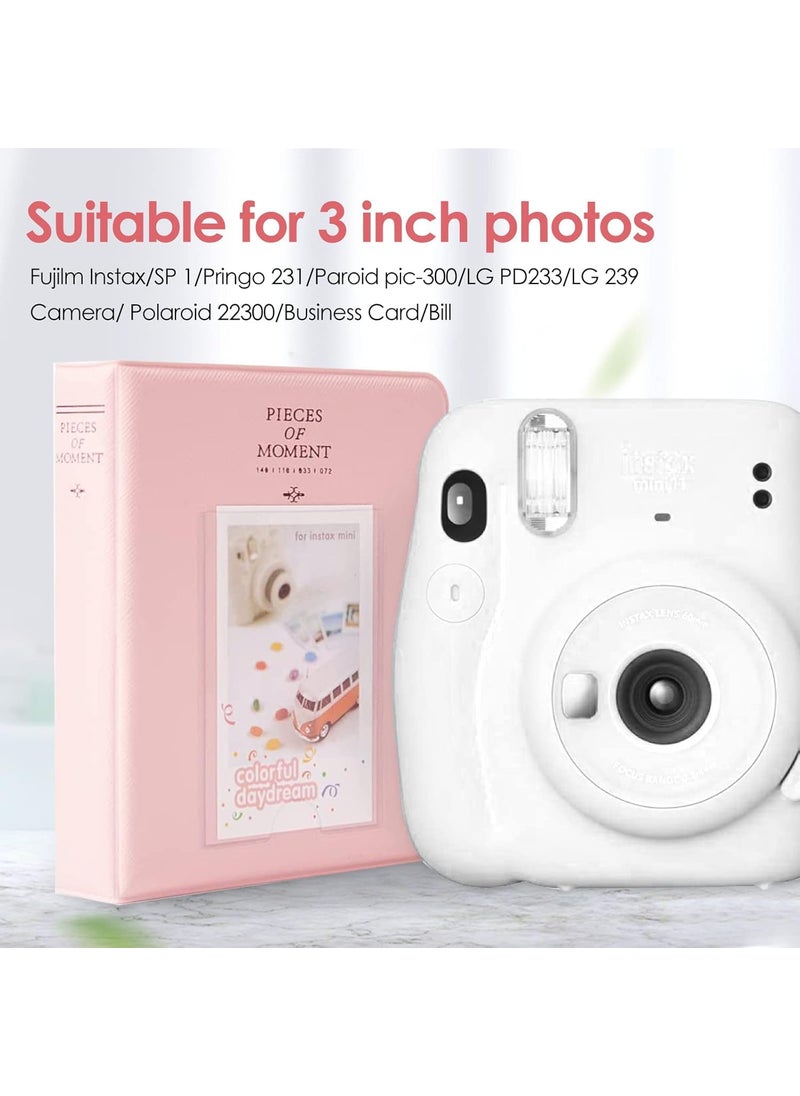 ZIKKON ZIKKON Photo Albums2Pcs 64 Pockets Album for Fujifilm instax Mini 7s 8 8 9 11 12 90 Instant Camera Name Card Photo Book for PIC300PZ2300 Ice Blue White  - Image 4