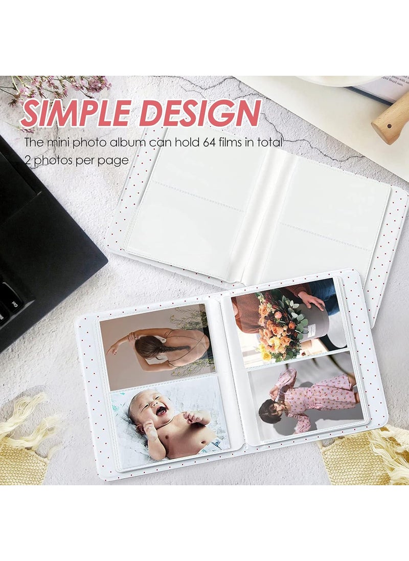 ZIKKON ZIKKON Photo Albums2Pcs 64 Pockets Album for Fujifilm instax Mini 7s 8 8 9 11 12 90 Instant Camera Name Card Photo Book for PIC300PZ2300 Ice Blue White  - Image 3