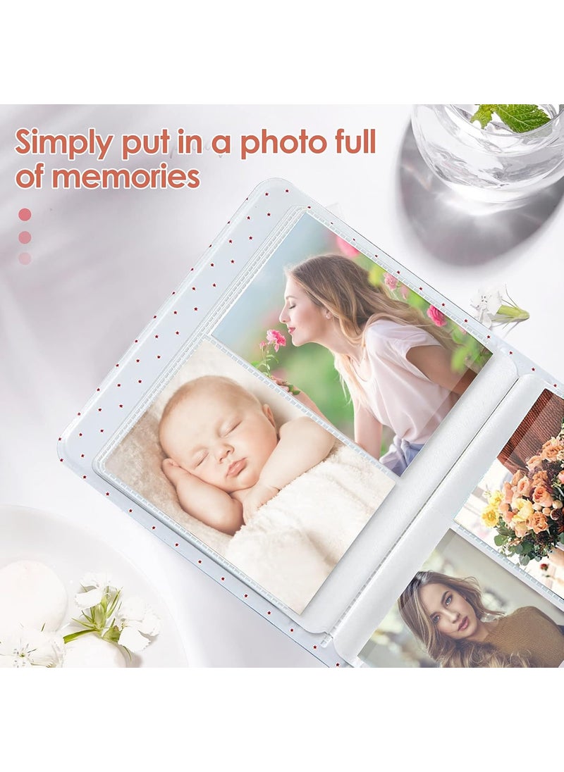ZIKKON ZIKKON Photo Albums2Pcs 64 Pockets Album for Fujifilm instax Mini 7s 8 8 9 11 12 90 Instant Camera Name Card Photo Book for PIC300PZ2300 Ice Blue White  - Image 5