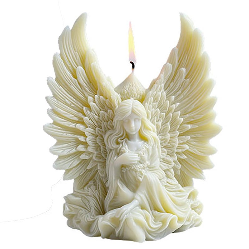 EVERELAM Angel Silicone 3D Flower & Rose Mold - Peony & Candle Mold for Resin, Clay & Soap Making - Craft Supplies - Image 1
