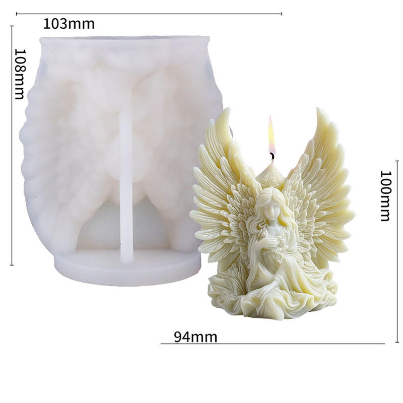 EVERELAM Angel Silicone 3D Flower & Rose Mold - Peony & Candle Mold for Resin, Clay & Soap Making - Craft Supplies - Image 2