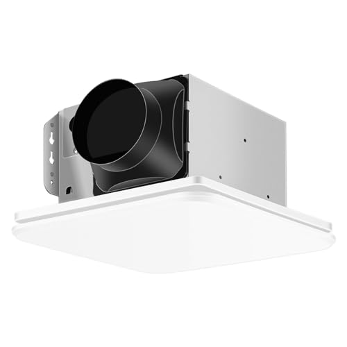 JOEAONZ Bathroom Exhaust Fan 110CFM with Hidden Grille Design, 1.0 Sones Urtra Quiet Ceiling Ventilation Fan System - Household Bathroom Extractor Fan for Home/Office/Hotel, 4 inch Diameter Outlet - Image 1