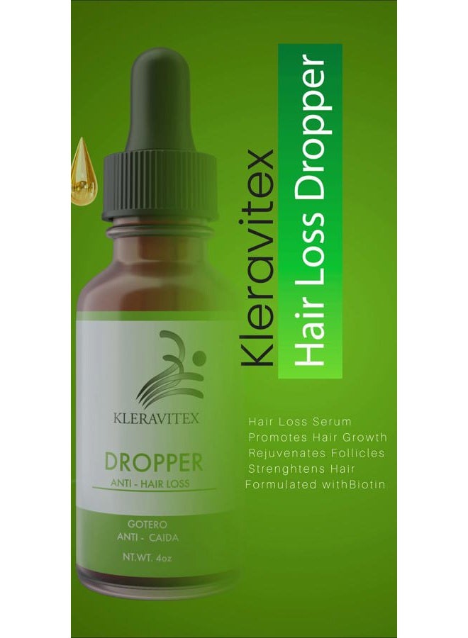 Kleravitex Anti-Hair Loss Dropper – Natural Hair Growth Serum For Thinning Hair, Baldness & Dandruff – Nourishing Hair Scalp Treatment Lotion – Rejuvenates The Follicles & Strengthens The Hair. - Image 5