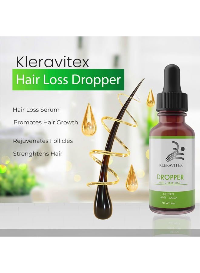 Kleravitex Anti-Hair Loss Dropper – Natural Hair Growth Serum For Thinning Hair, Baldness & Dandruff – Nourishing Hair Scalp Treatment Lotion – Rejuvenates The Follicles & Strengthens The Hair. - Image 4
