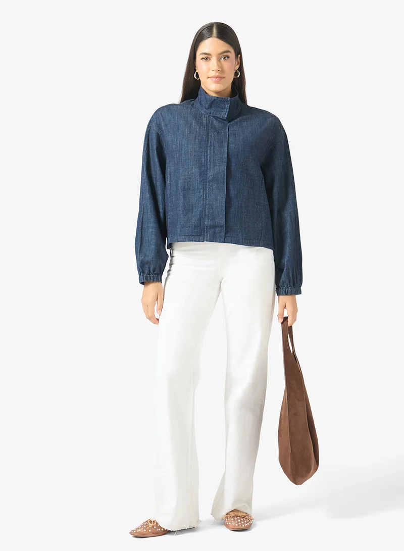 Vero Moda  Rima Long Sleeve Denim Bomber Jacket for Women | Best Price UAE