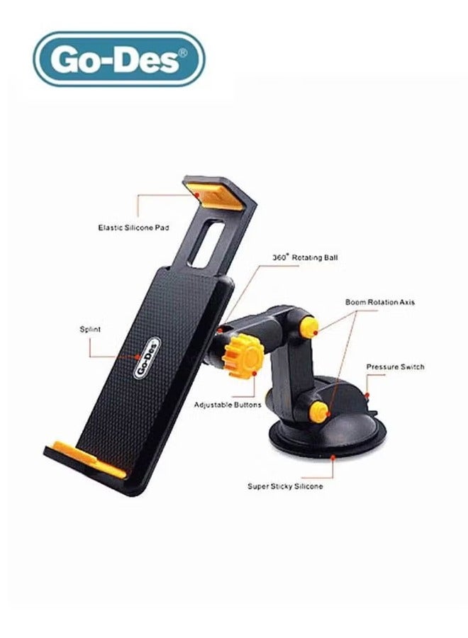 Go-Des Phone and Tablet Holder GD-HD706 - Black Orange - Image 2
