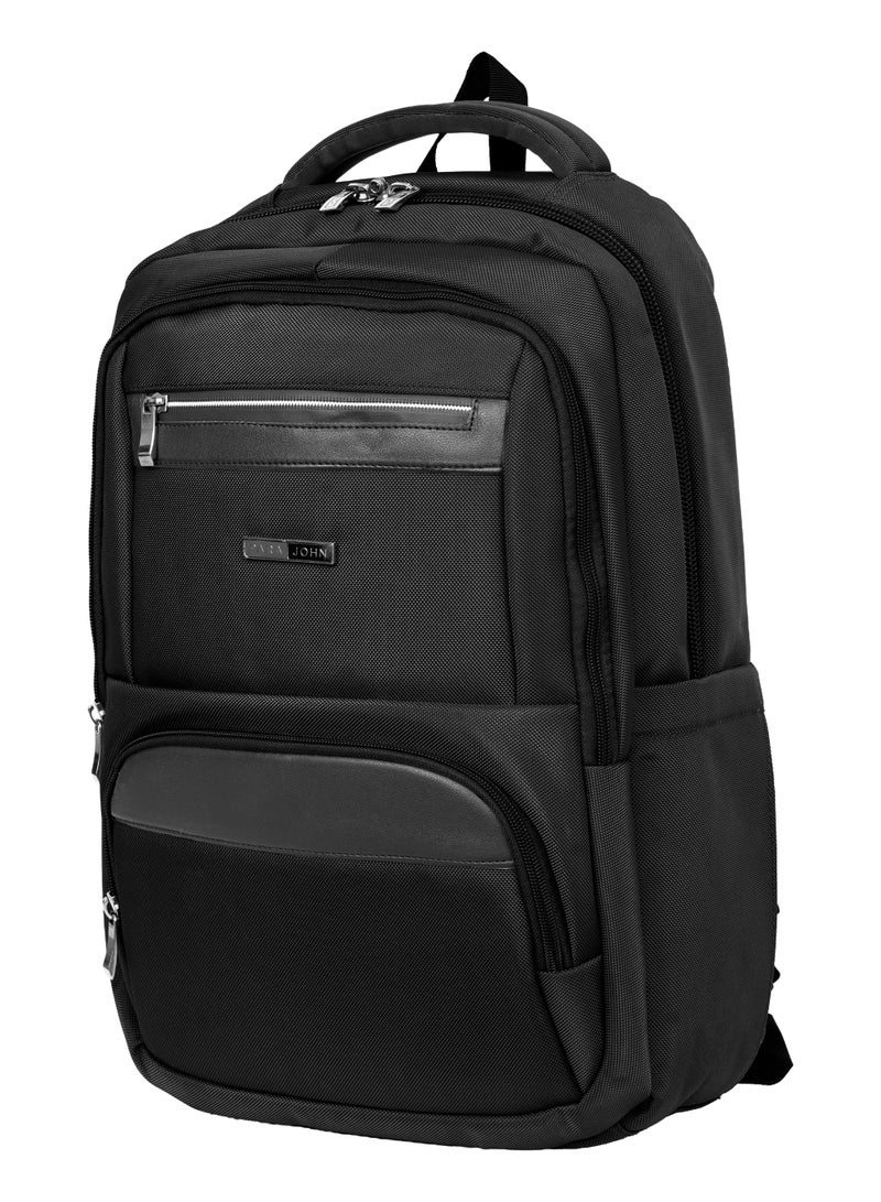 Parajohn 18 Inch Backpack for Men & Women, 600D Polyester Laptop Backpack with Multiple Compartments, Durable Zippers, Padded Shoulder Straps and Side Pockets, Diplomat Series - Image 2