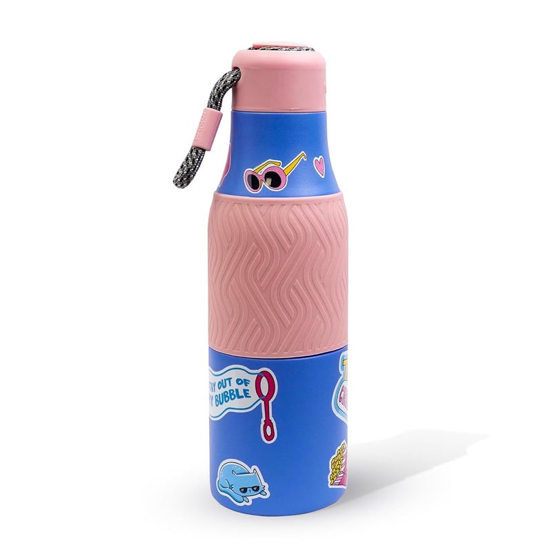 Rabitat ZAPPY Premium Vaccum Insulated Water Bottle 700ml Laven Rebel | Hot & Cold Stainless Steel Leakproof Water Bottle for Kids | Sipper for Kids | BPA Free | Rust Proof | ISI Certifed - Image 1