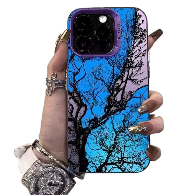 غطاء واقي | حماية من السقوط | مقاوم لبصمات الأصابع | مقاوم للصدمات لـ iPhone XS | بنفسجي Hard Shell - Image 1