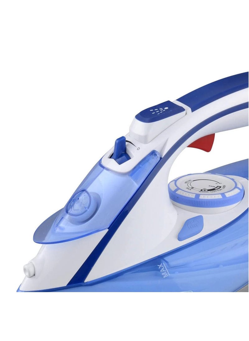 IDO Steam Iron, 2400 Watt, Ceramic Soleplate, Self-Cleaning, Anti-Calc, 260ml Water Tank, White/Grey - ( SI2400-BGY )  - Image 2