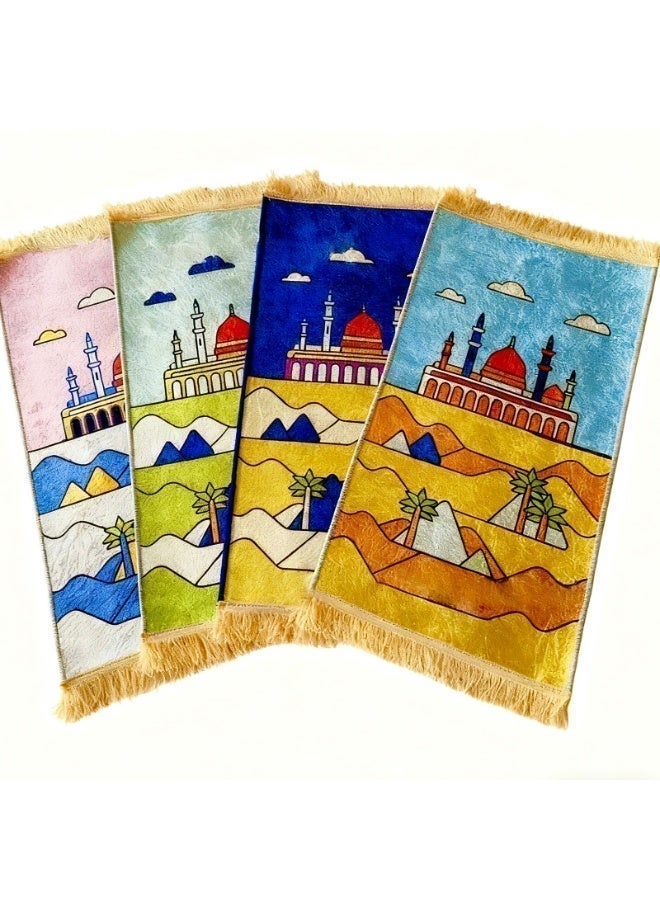 Kids Prayer Mat Padded Kids Prayer Rug Salah mat for Children, Attractive, Eid Gifts, Ramadan Gifts - Image 2