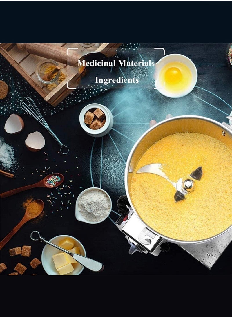 MARGOUN - Electric Grain Mill Grinder 300A Stainless Steel Grinding Machine Commercial Superfine Grinding Machine Dry Cereals For Mixed Grains Peppers Herbs - Image 1