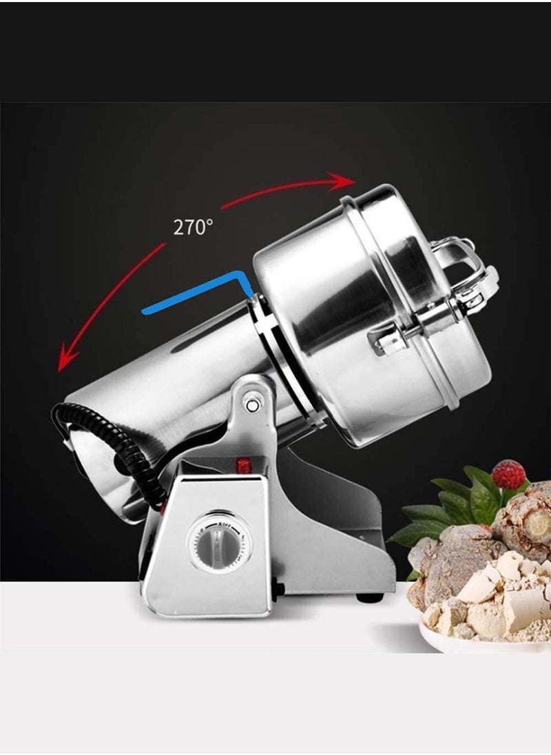 MARGOUN - Electric Grain Mill Grinder 300A Stainless Steel Grinding Machine Commercial Superfine Grinding Machine Dry Cereals For Mixed Grains Peppers Herbs - Image 1