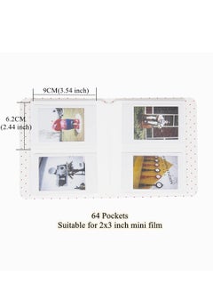 SYOSI 64 Pcs Pocket Mini Album for Fujifilm Instax Mini 7s 8 8+ 9 25 26 50s 70 90 Instant Camera Mini Pocket Album 3 Inch Photo Album and Business Card (Ice Blue)  - Image 3