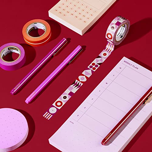 Post It Noted by Post-it Printed Notes Gift Box, 5 Piece Set, Warm Colors, Includes Round Sticky Notes, Habit Tracker Sticky Notes, Weekly Sticky Notes, 3-Pack Pens, 3-Pack Washi Tape (NTD-Box-LRD) - Image 2