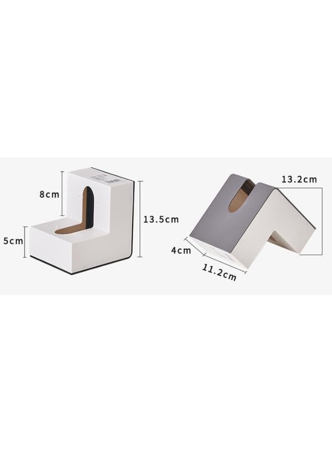 Instagram style tissue box, internet celebrity high-value L-shaped tissue box, Tissue Box Retro Holder, Tabletop Napkin Organizer, Decorative Tissue Dispenser for Home Office, Kitchen and Dining Room - Image 5