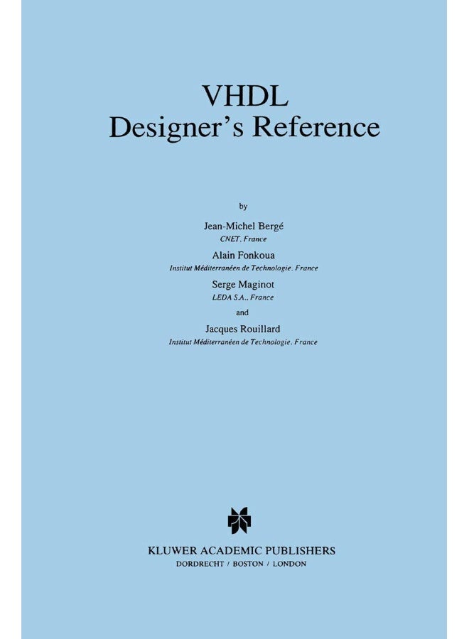 VHDL Designer's Reference 