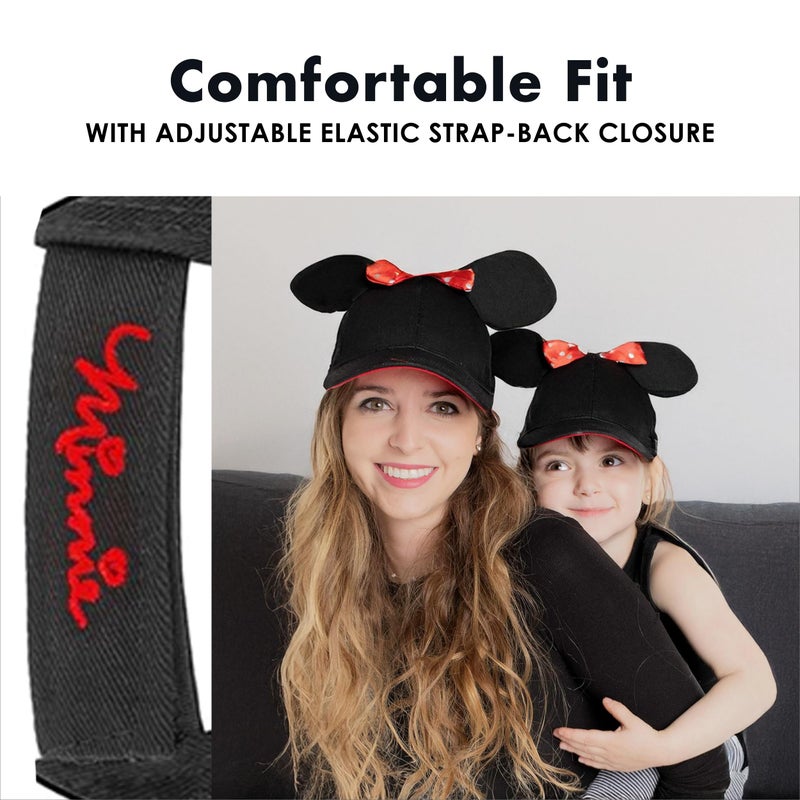 Disney ABG Accessories Girls Baseball Cap, Minnie Mouse Ears Hat Mommy & Me Adjustable Toddler Caps 2-4 - Image 4