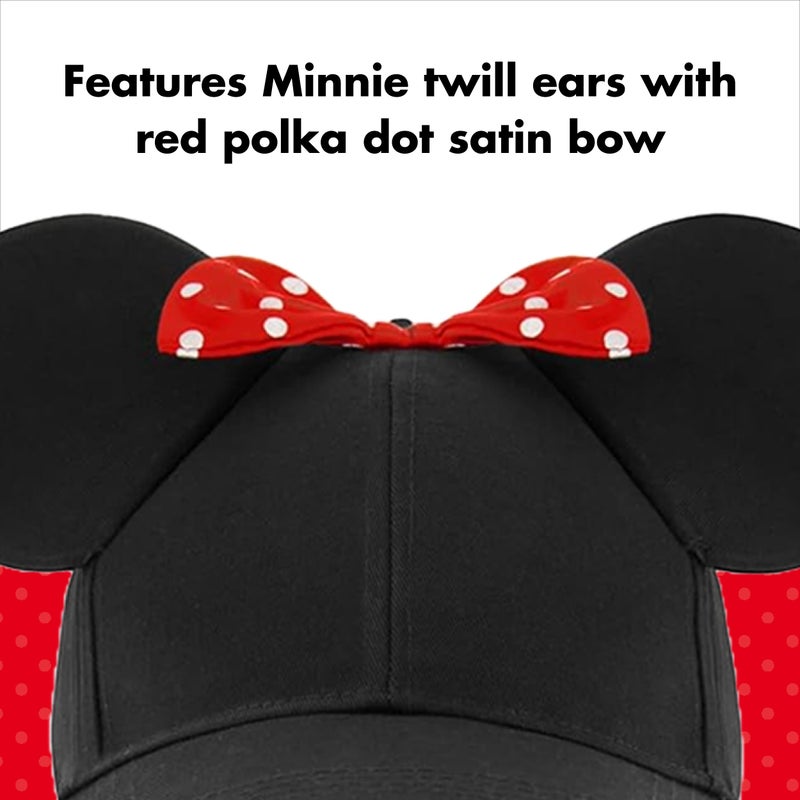 Disney ABG Accessories Girls Baseball Cap, Minnie Mouse Ears Hat Mommy & Me Adjustable Toddler Caps 2-4 - Image 3